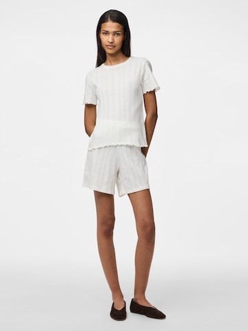 PIECES Regular Broek in Wit