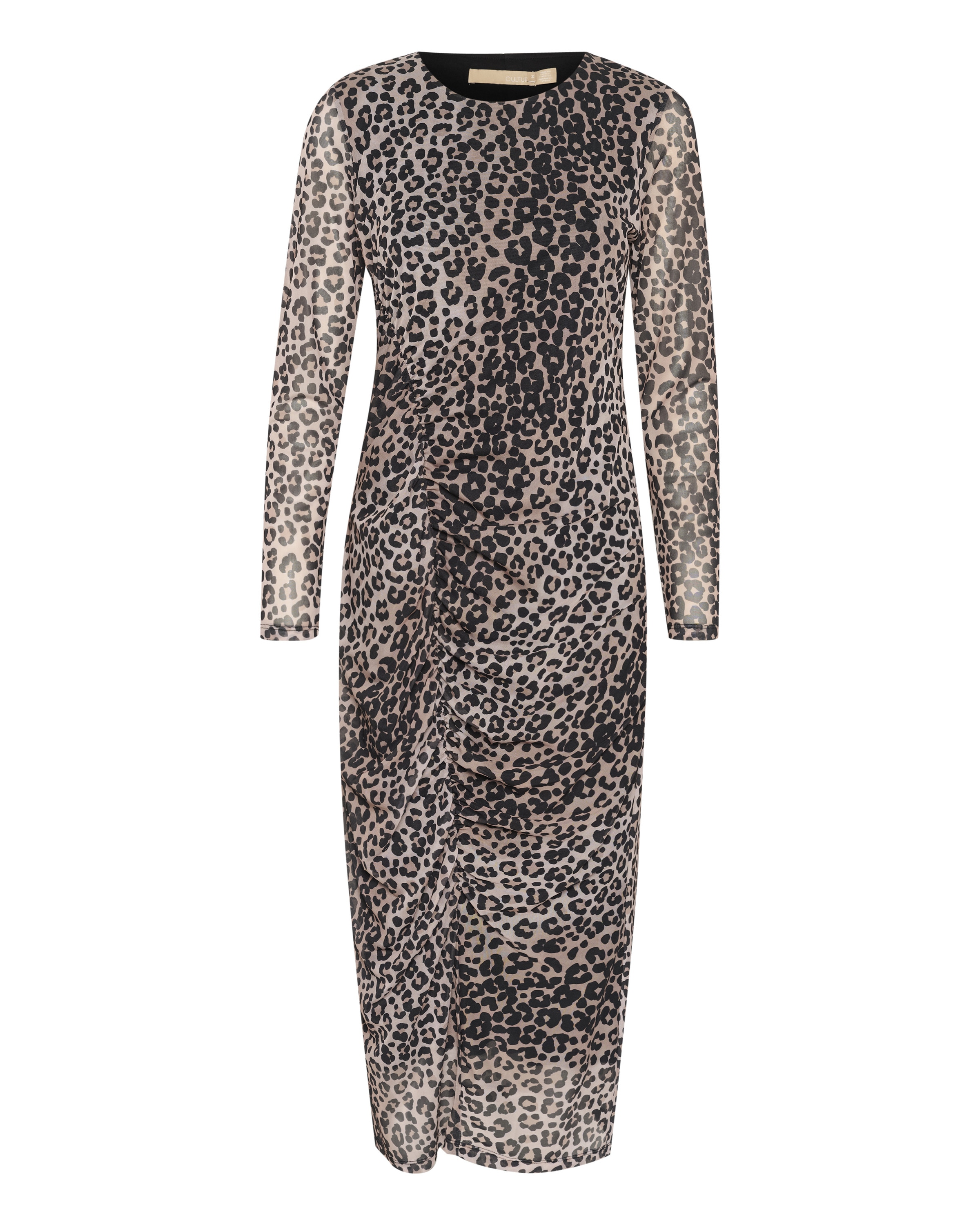 CULTURE Kleid 'Attie Melida' in hellbraun / schwarz, Produktansicht