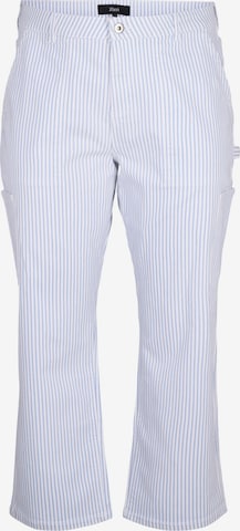 Regular Pantaloni cu buzunare 'JASHLEY' de la Zizzi pe albastru: față