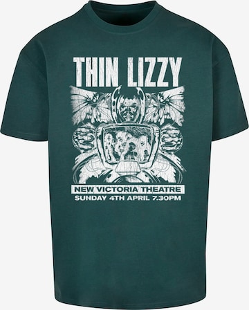 Merchcode Shirt 'Thin Lizzy - New Victoria Theatre' in Groen: voorkant