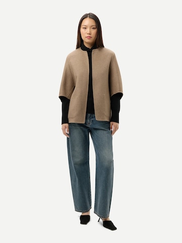 GOBI Cashmere Trui 'Patch Pocket Cashmere Poncho Jacket' in Blauw