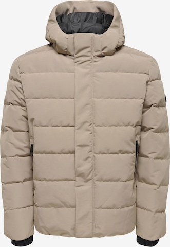 Veste d’hiver 'ONSCayson' Only & Sons en beige : devant