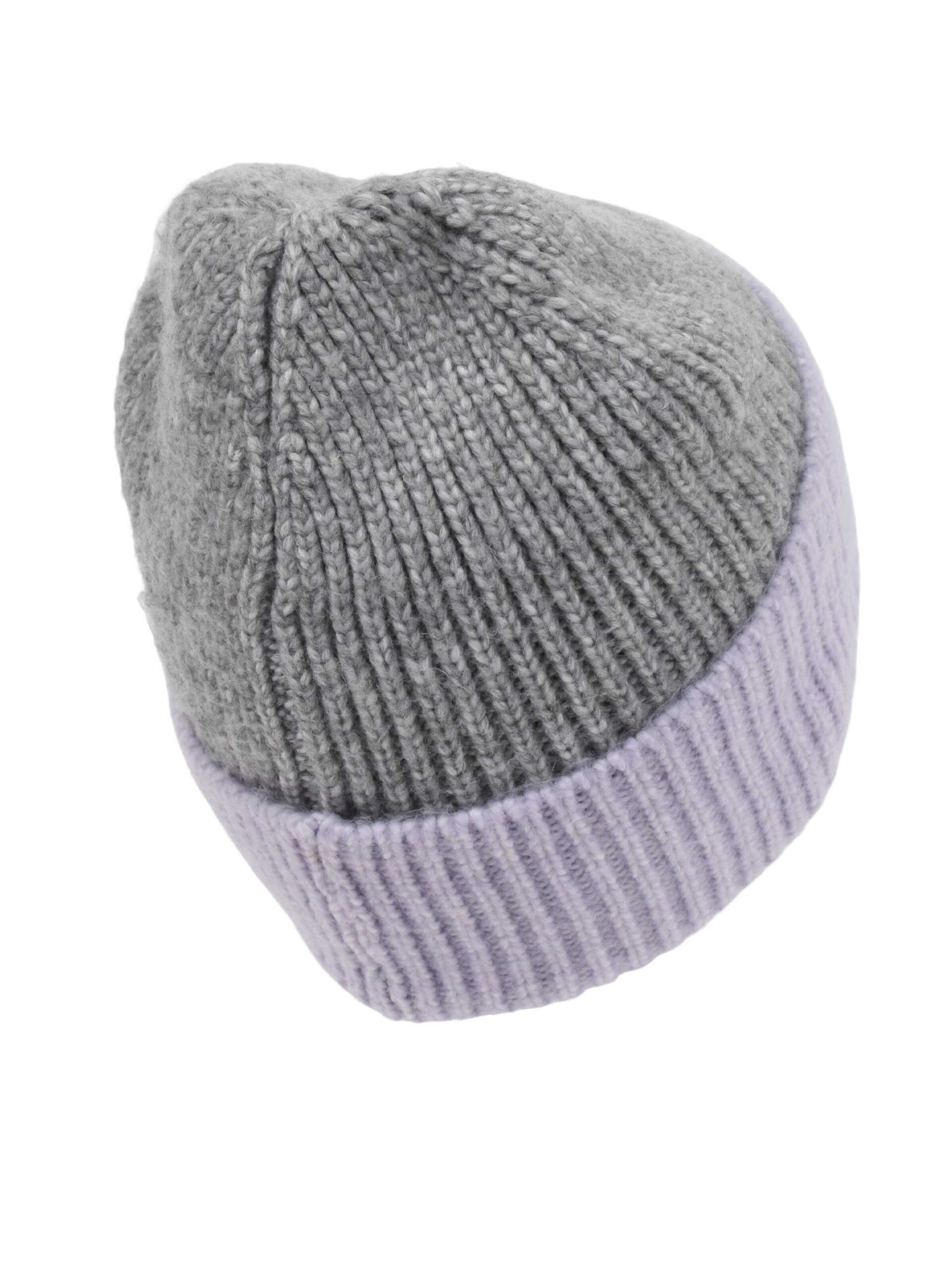 SAMAYA Kuschelig weiche, warme Strickmütze 'Odon', passend zu Strickschal Odon, Größe 57 in Grau