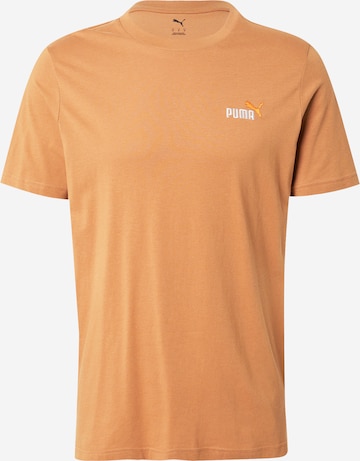 PUMA Функциональная футболка 'ESS No. 1' в Коричневый: спереди