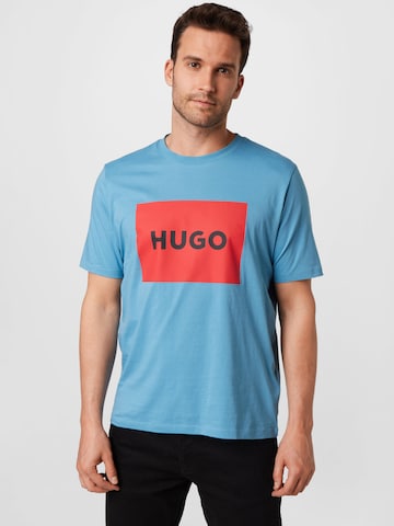 T-Shirt 'Dulive222' HUGO en bleu : devant