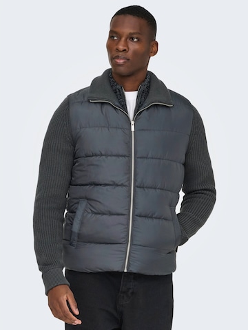 Only & SonsPrijelazna jakna 'ONSMANE' - siva boja: prednji dio