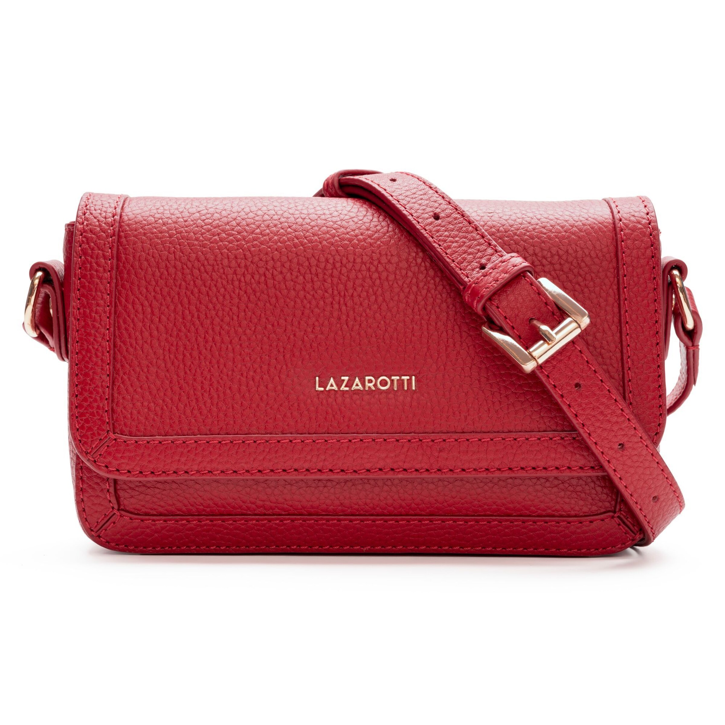 Borsa a tracolla 'Bologna' di Lazarotti in rosso: frontale