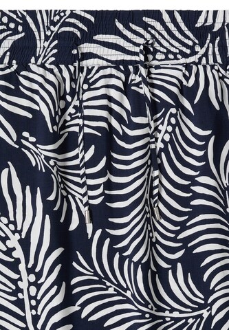 CECIL Maxi-Rock mit Blättermuster in Blau