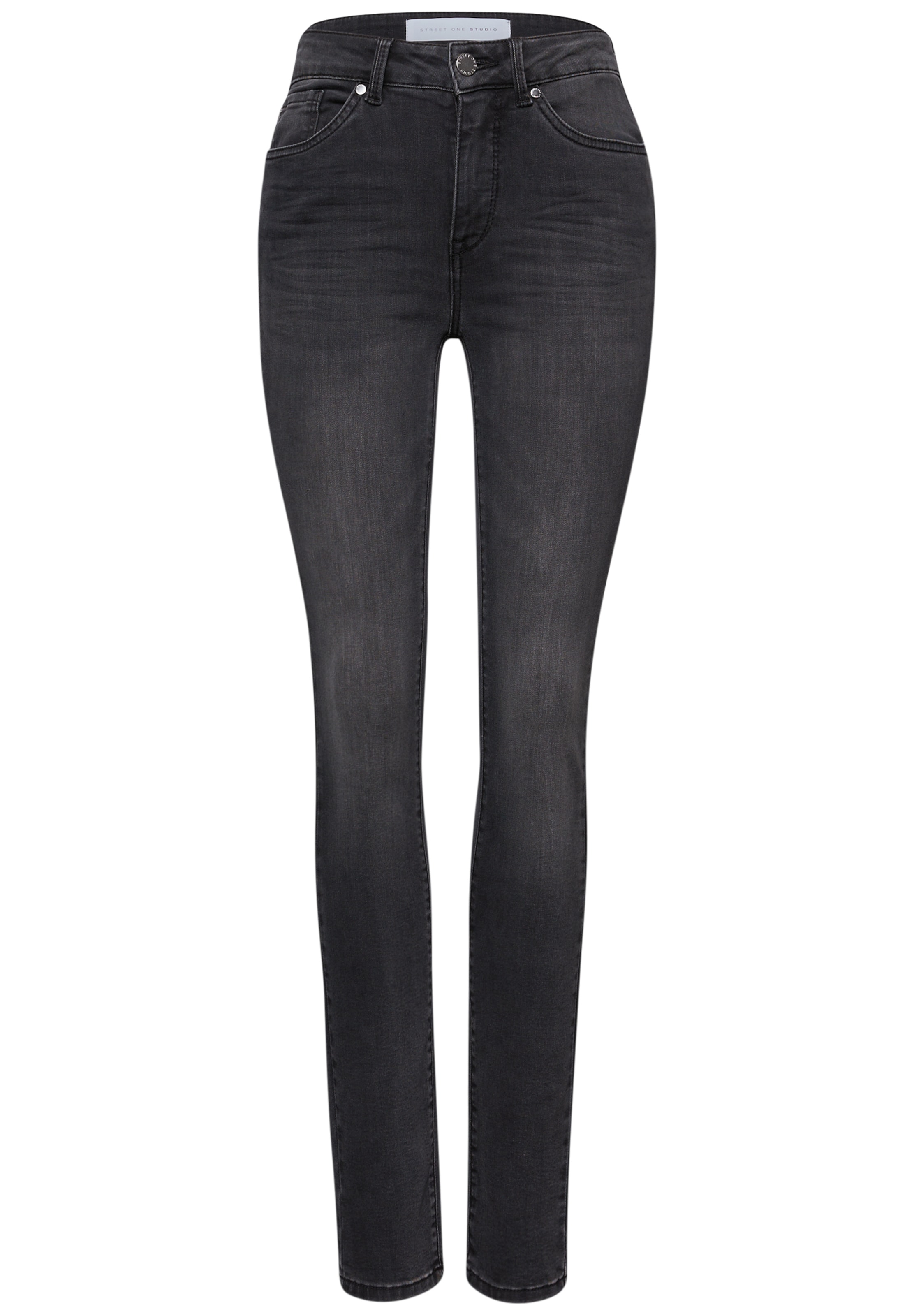 Street One Studio Skinny Jeans in Schwarz: Vorderseite