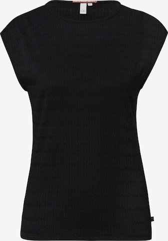 QS T-Shirt in Schwarz: Vorderseite