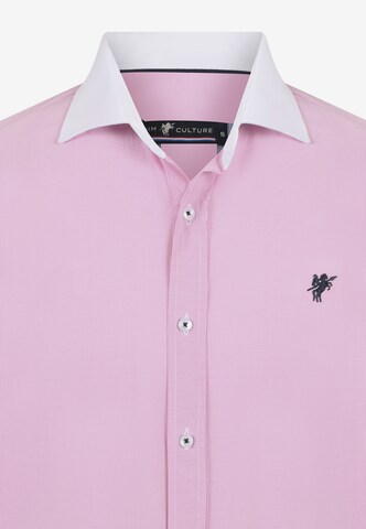DENIM CULTURE Regular fit Button Up Shirt 'Derek' in Pink