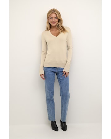 Kaffe - Jersey 'Lizza' en beige