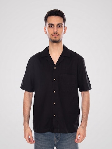 Comfort fit Camicia 'NILIO_MS SHIRT' di elvine in nero
