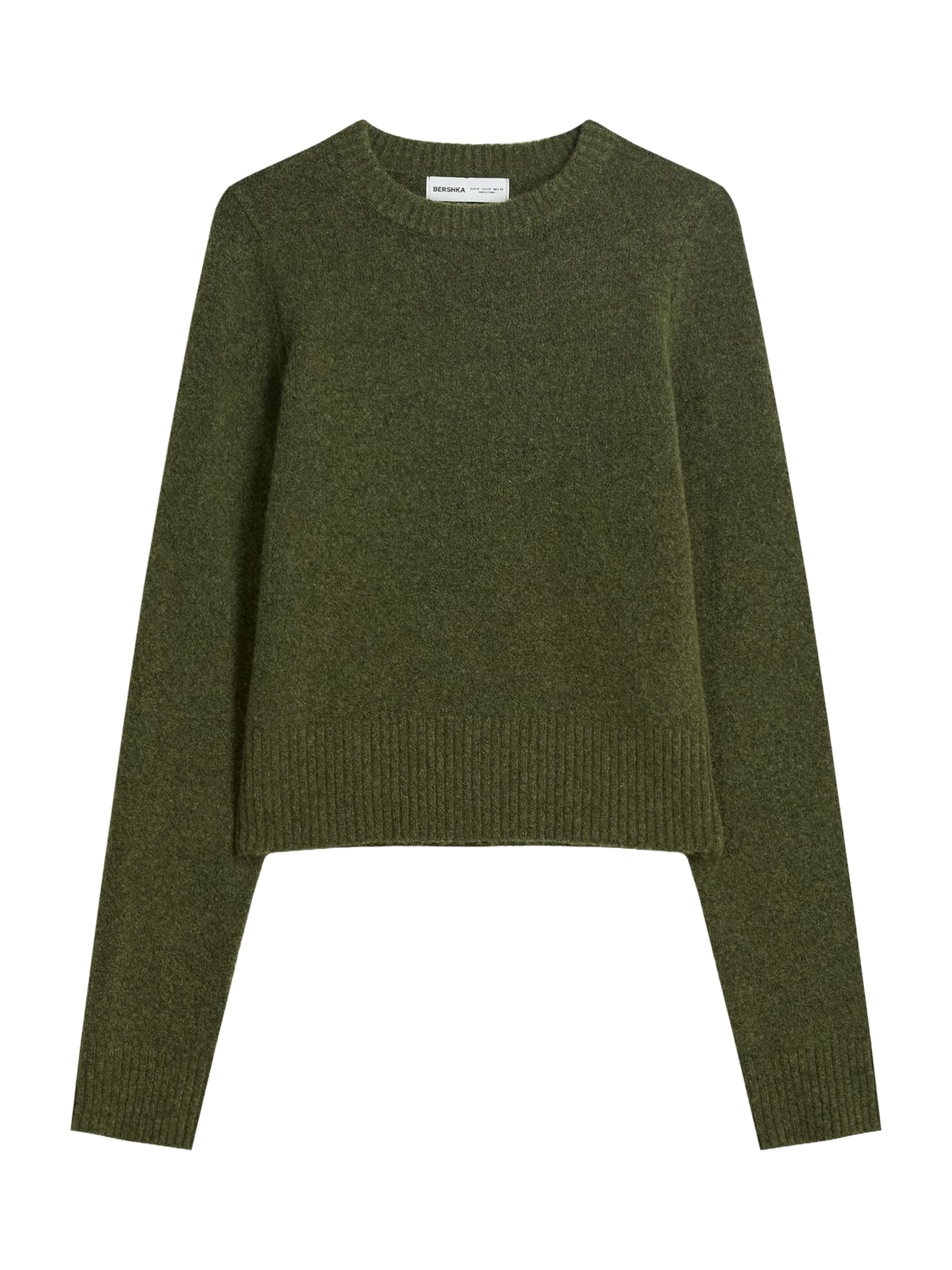 Bershka Svetr – zelená: přední strana