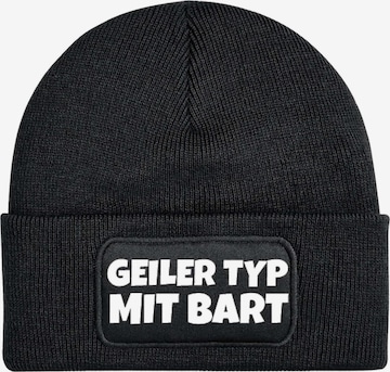 Youth Designz Mütze 'Geiler Typ mit Bart' in Schwarz: Vorderseite