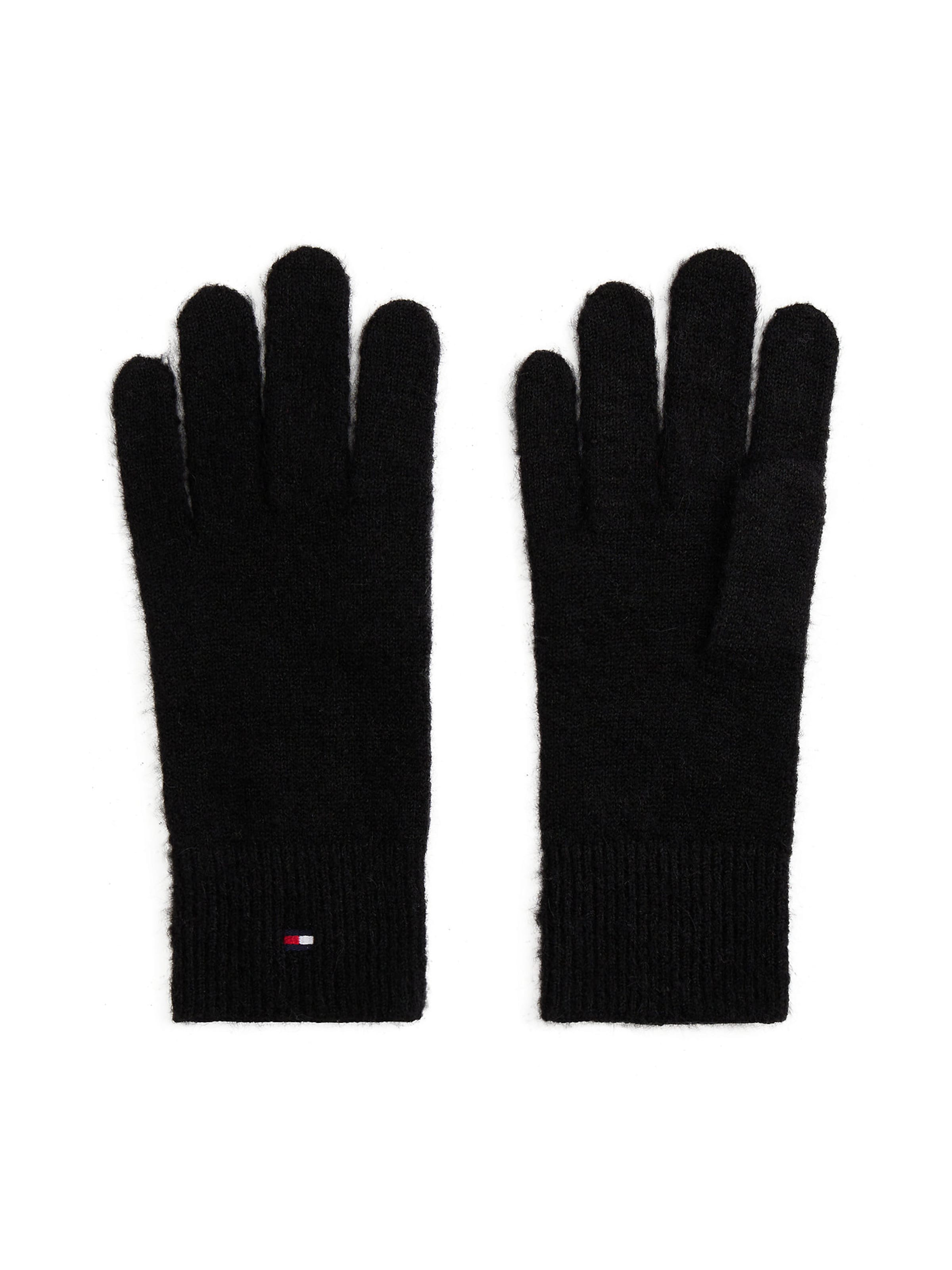 TOMMY HILFIGER Fingerhandschuhe in Schwarz: Vorderseite