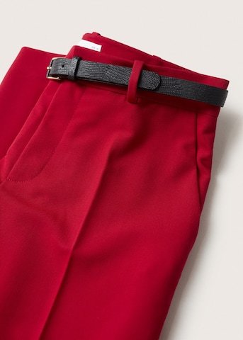 MANGO Regular Панталон с ръб 'Boreal' в червено