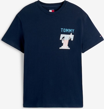 Tricou 'USA' de la Tommy Jeans pe albastru: față
