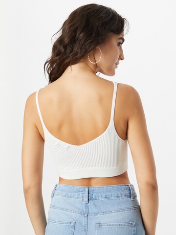 Nasty Gal Bralette Knitted top in White