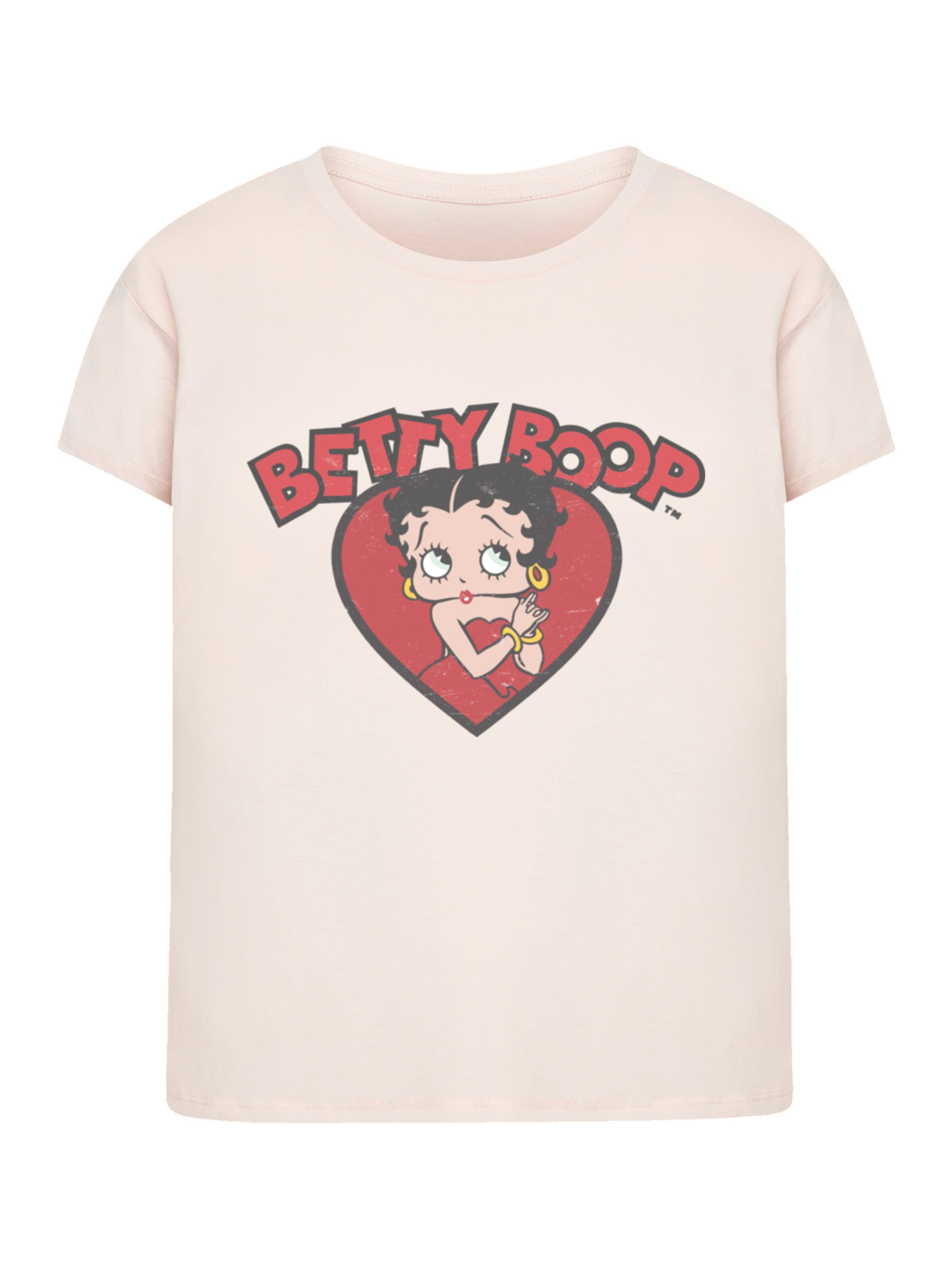 F4NT4STIC T-shirt 'Betty Boop Love Red Dress' en rose ancienne / rouge, Vue avec produit