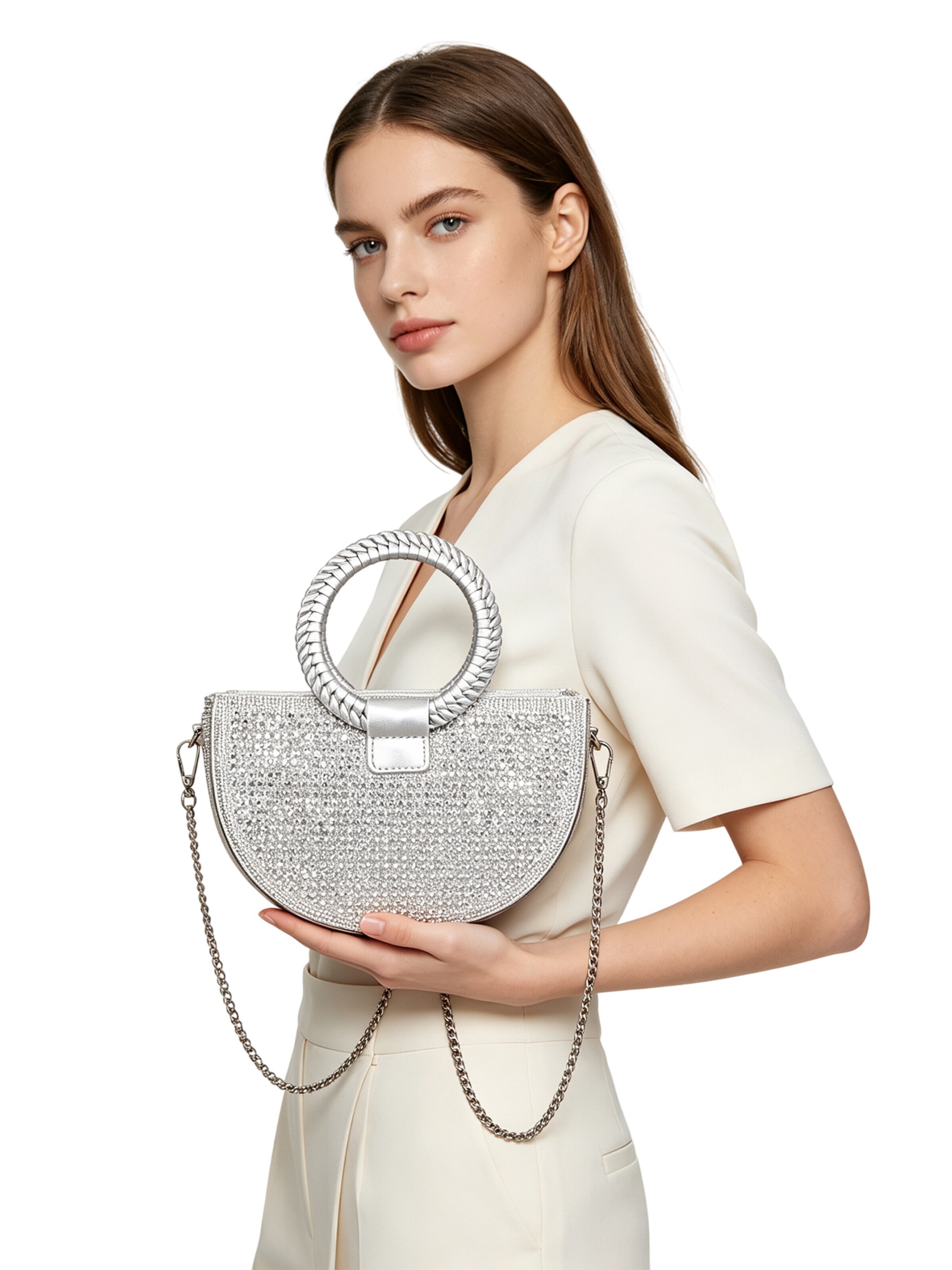 Magicshe Clutch 'Abendclutch' in Silver