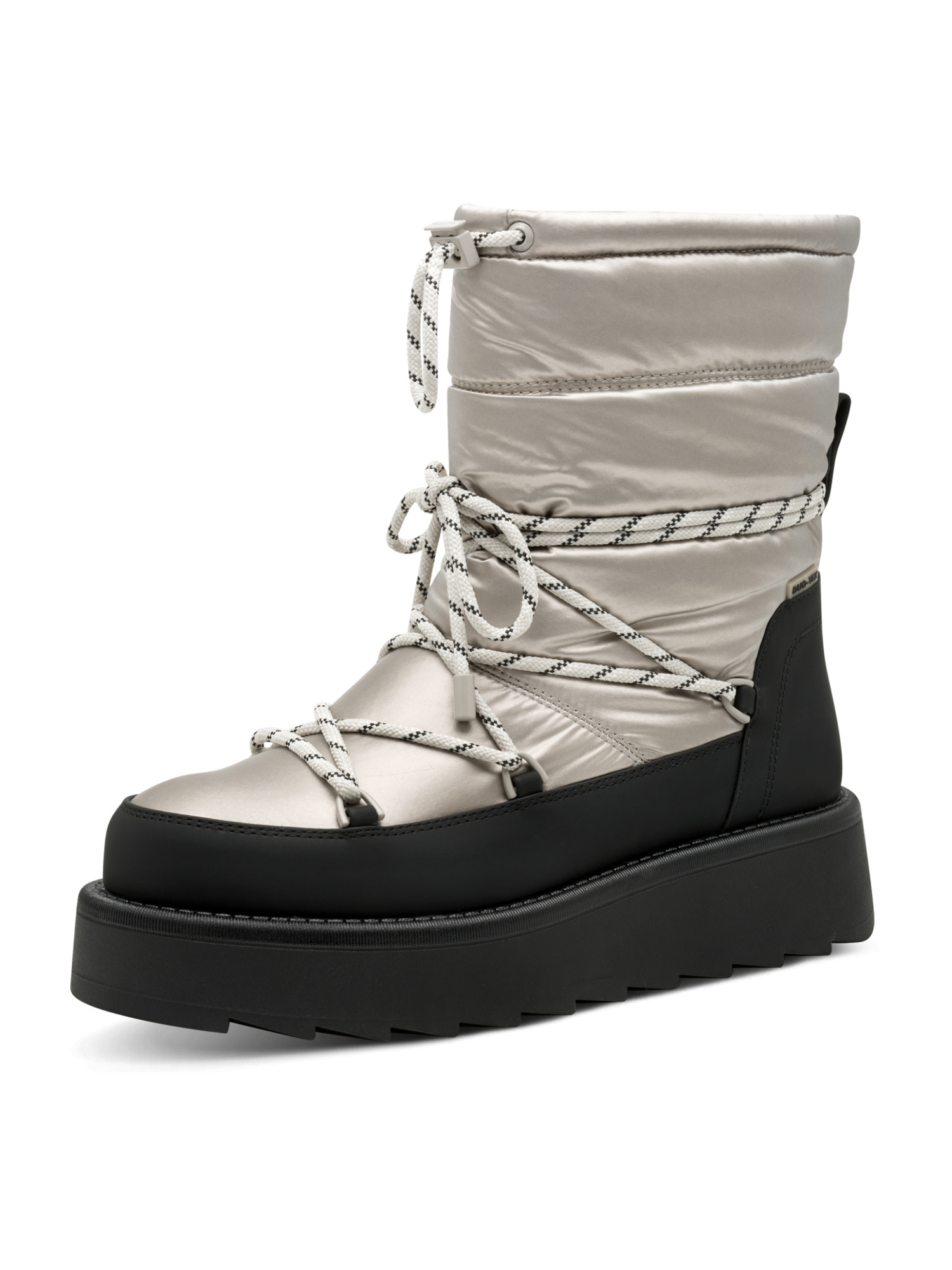 Tamaris 1-1-26454-29 Stivali Da Neve Donna – Grigio Grafite – Taglia 39 – Tacco Piatto In Tessuto