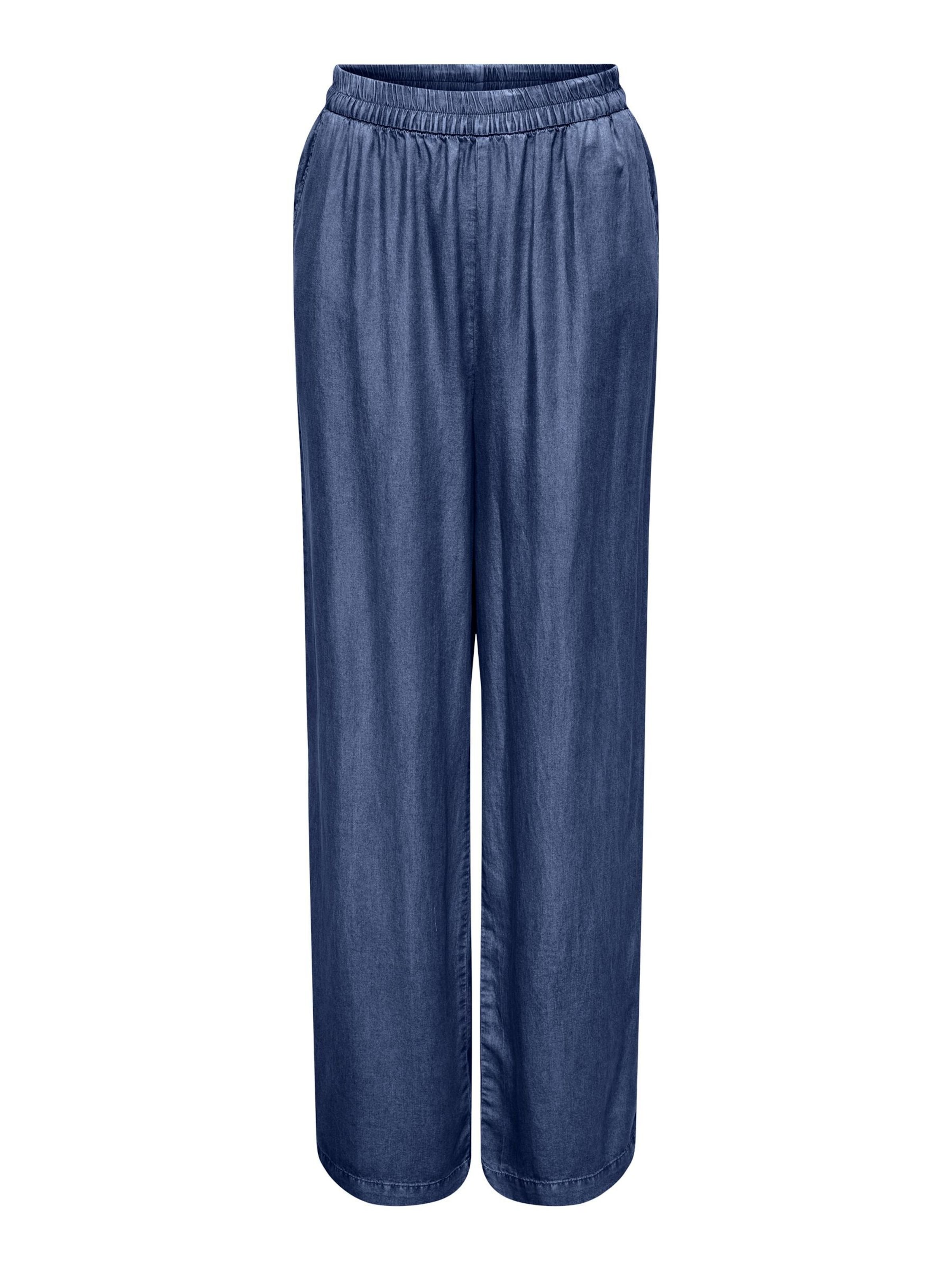 ONLY Wide leg Broek 'ONLCHARIS' in Blauw: voorkant