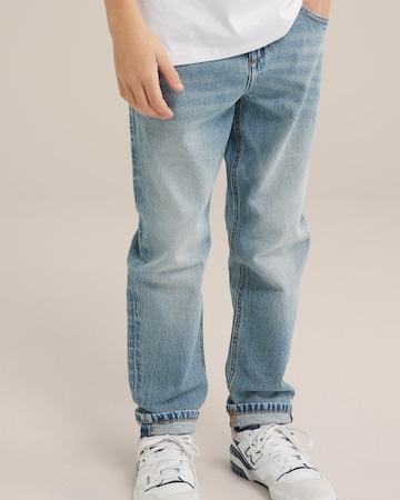 WE Fashion Regular Jeans in Blauw: voorkant