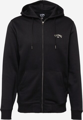 BILLABONG Zip-Up Hoodie 'ARCH' in Black: front