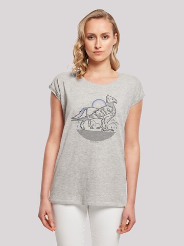 F4NT4STIC T-Shirt 'Harry Potter Buckbeak Line Art' in Grau: predná strana