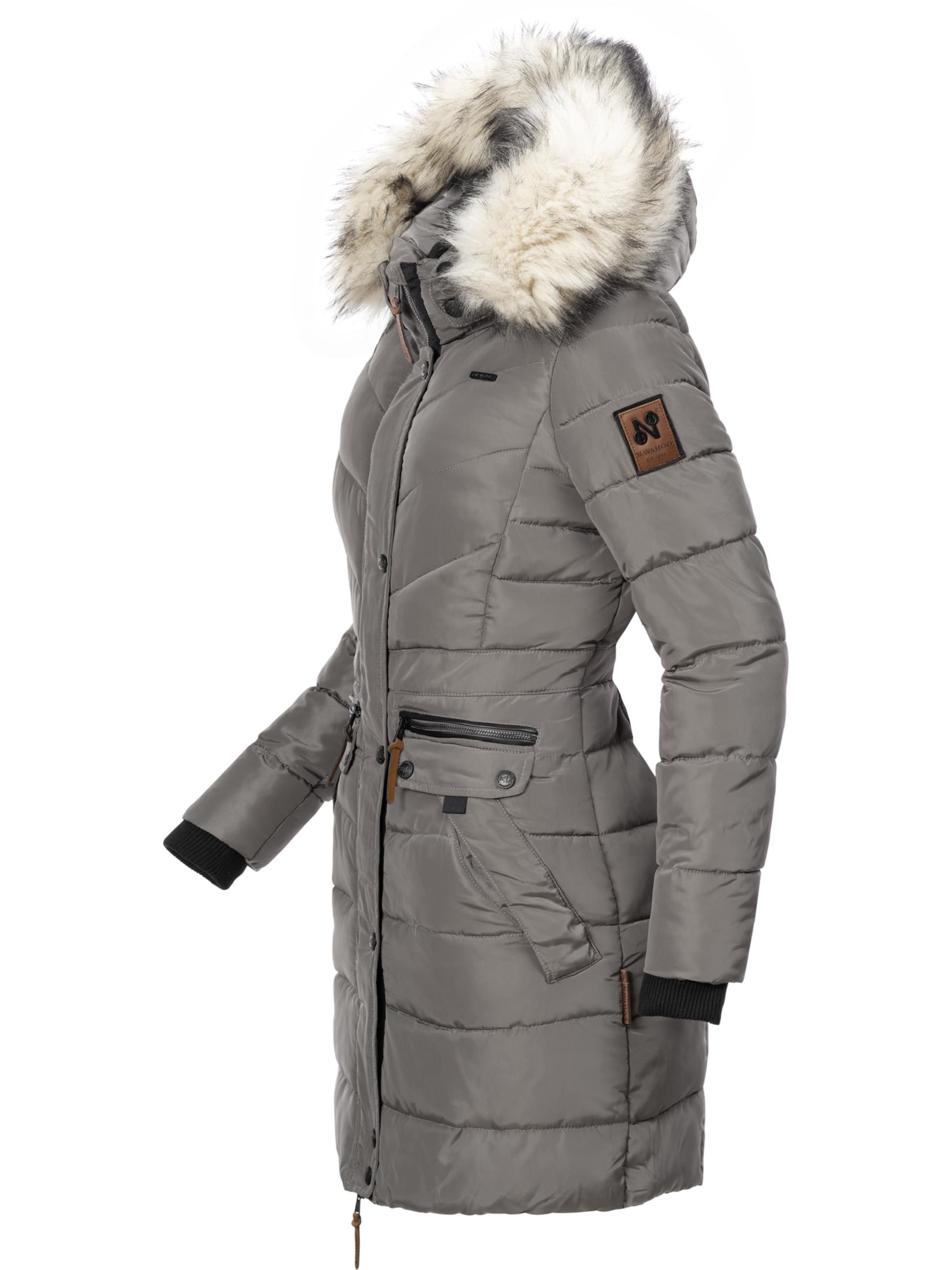 pelēks NAVAHOO Ziemas mētelis 'Paula'