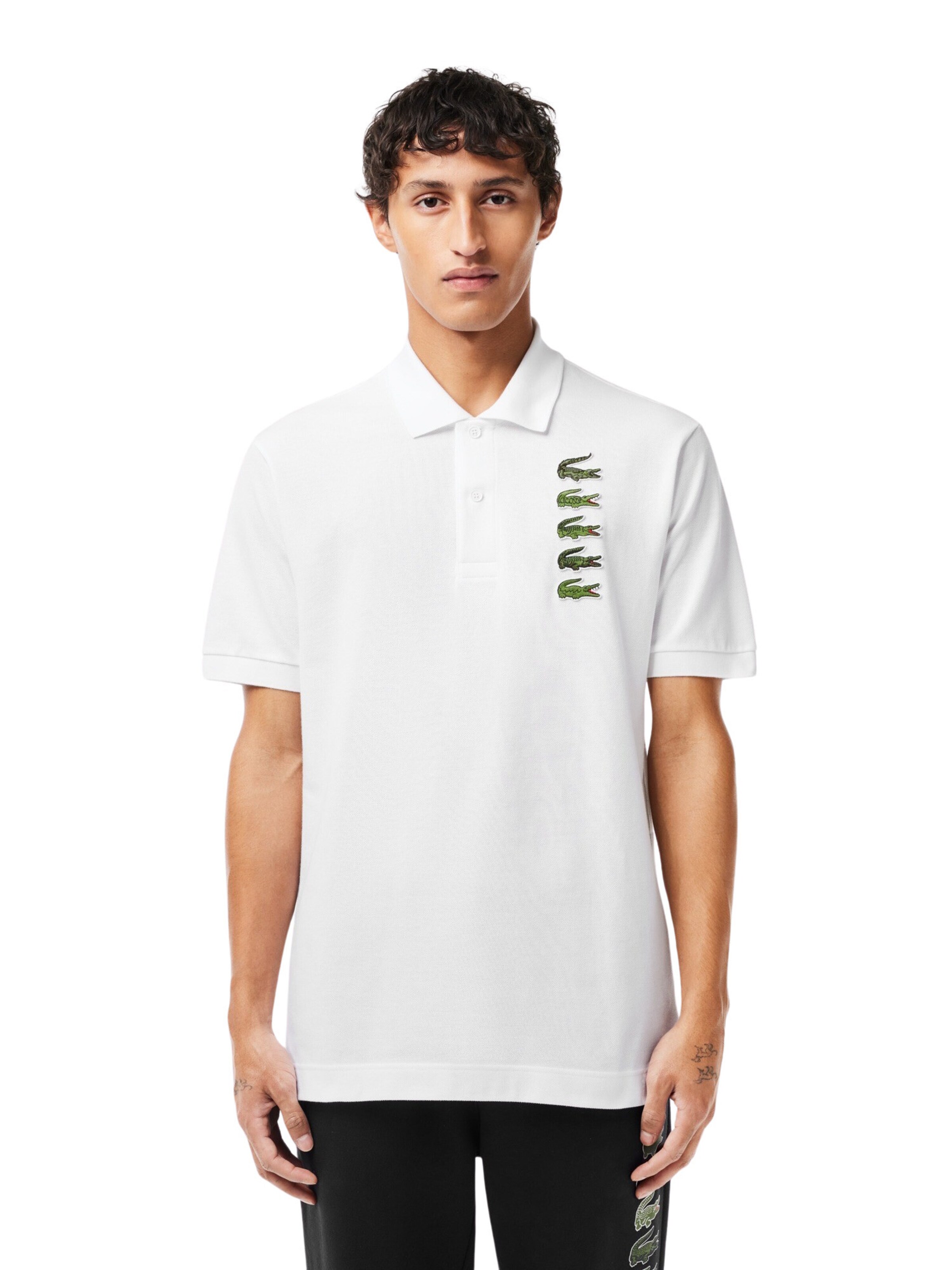 LACOSTE - Camisa em branco: frente