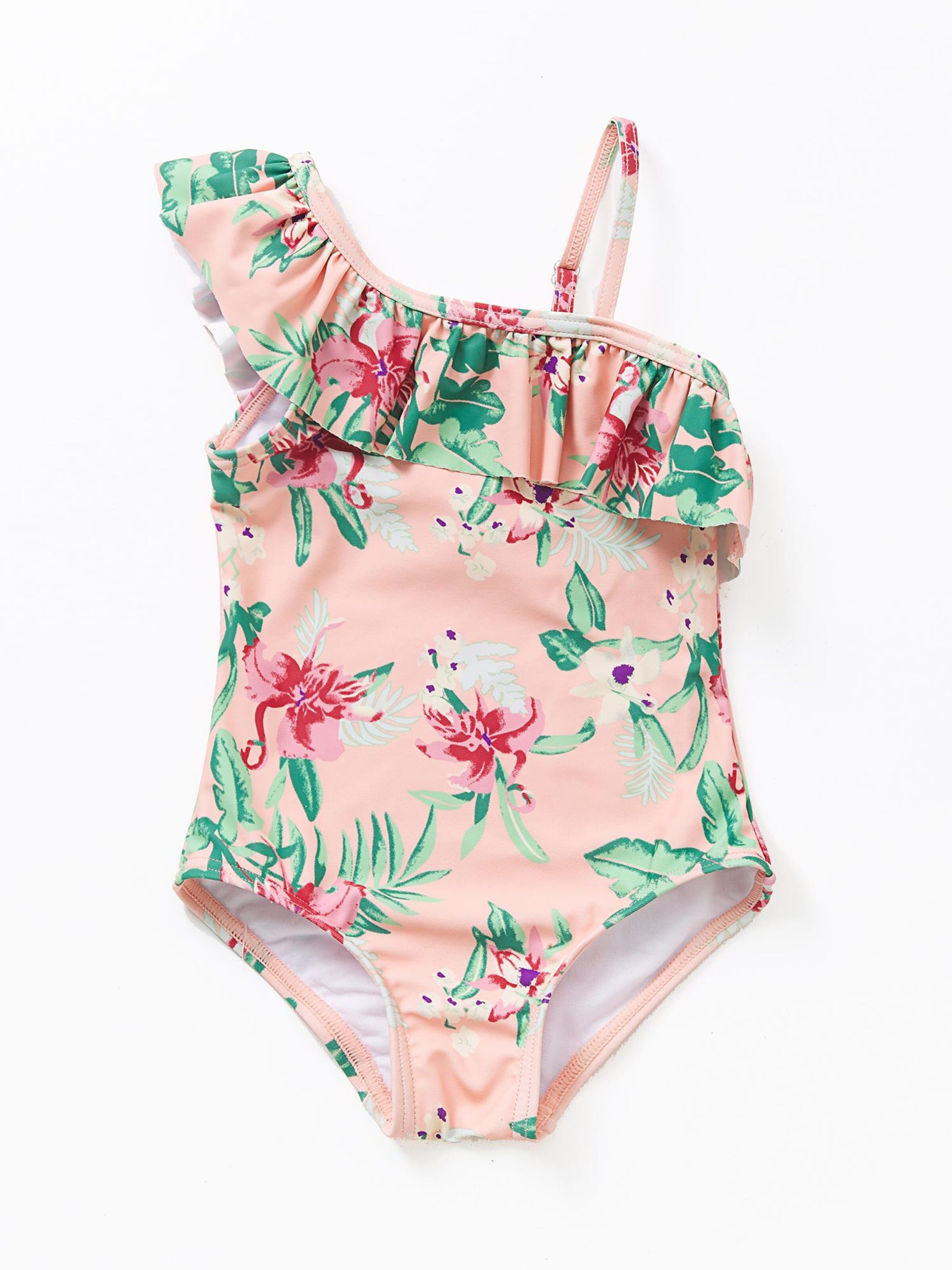 BONVERANO Athletic Swimwear 'Baby Mädchen UV Badeanzug 50+ Einteiler inkl Badekappe Sonnenschutz' in Pink: front