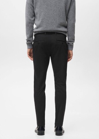 MANGO MAN Tapered Chino Pants 'Prato' in Black