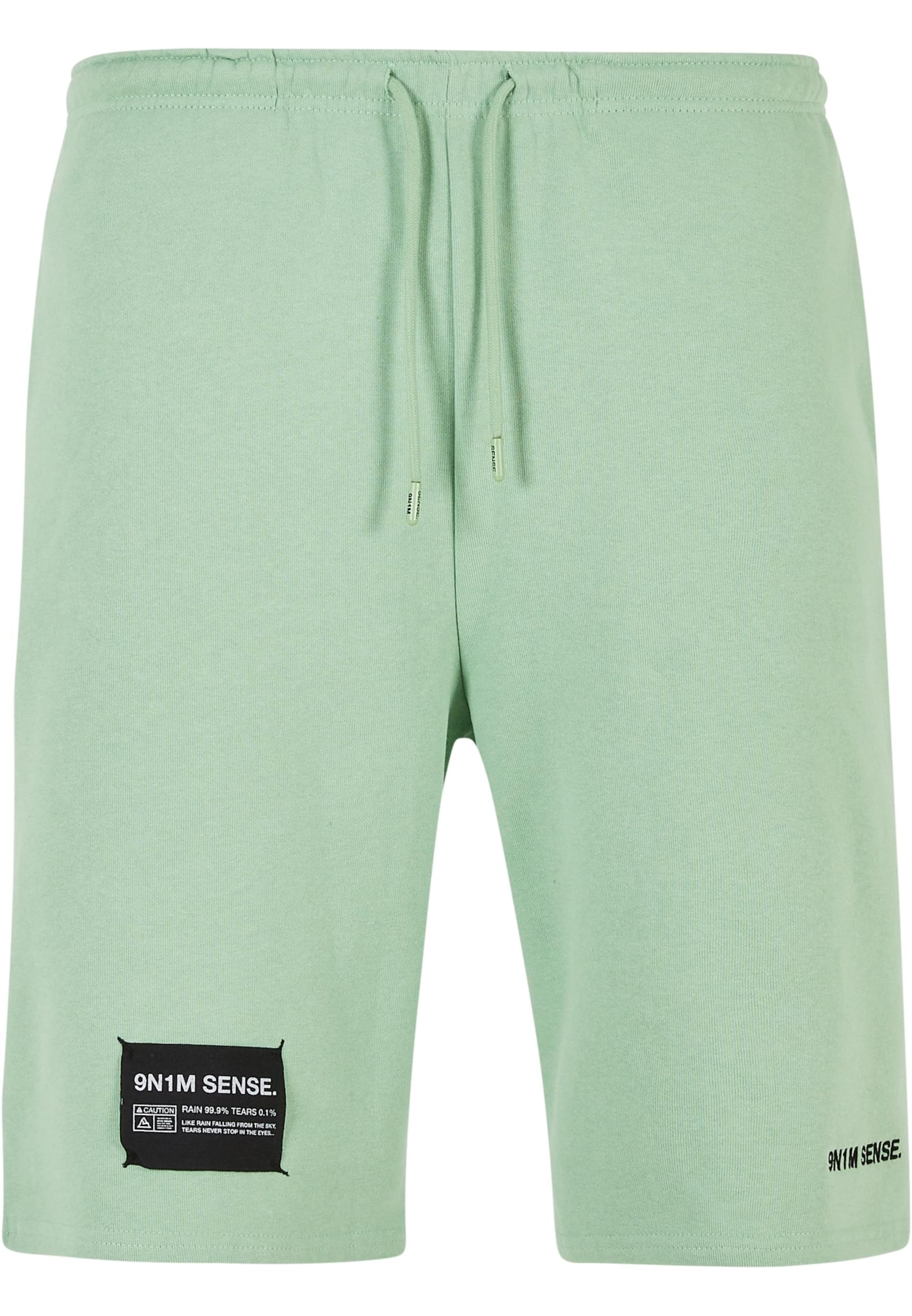 9N1M SENSE Shorts 'Sense' in Grün: Vorderseite