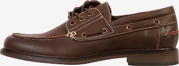 Super Mode Slip-ons 'Schnür-Mokassin' in Brown: front
