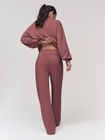 Wide leg Pantaloni di Osia in rosa