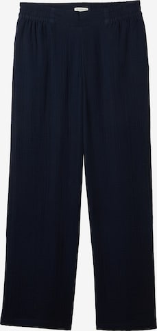 TOM TAILOR Wide leg Broek in Blauw: voorkant