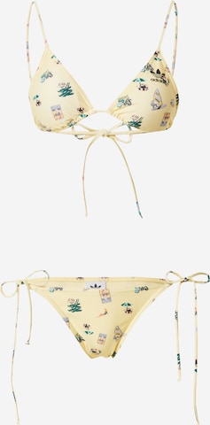 Triangolo Bikini 'Coney Island Cool Allover Print' di ADIDAS ORIGINALS in giallo: frontale