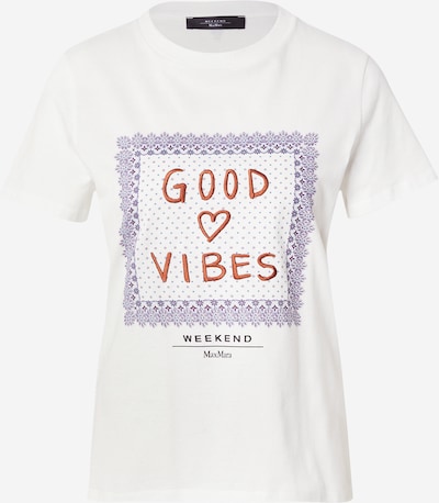 Marškinėliai 'ARA' iš Weekend Max Mara, spalva – ruda / purpurinė / juoda / balta, Prekių apžvalga