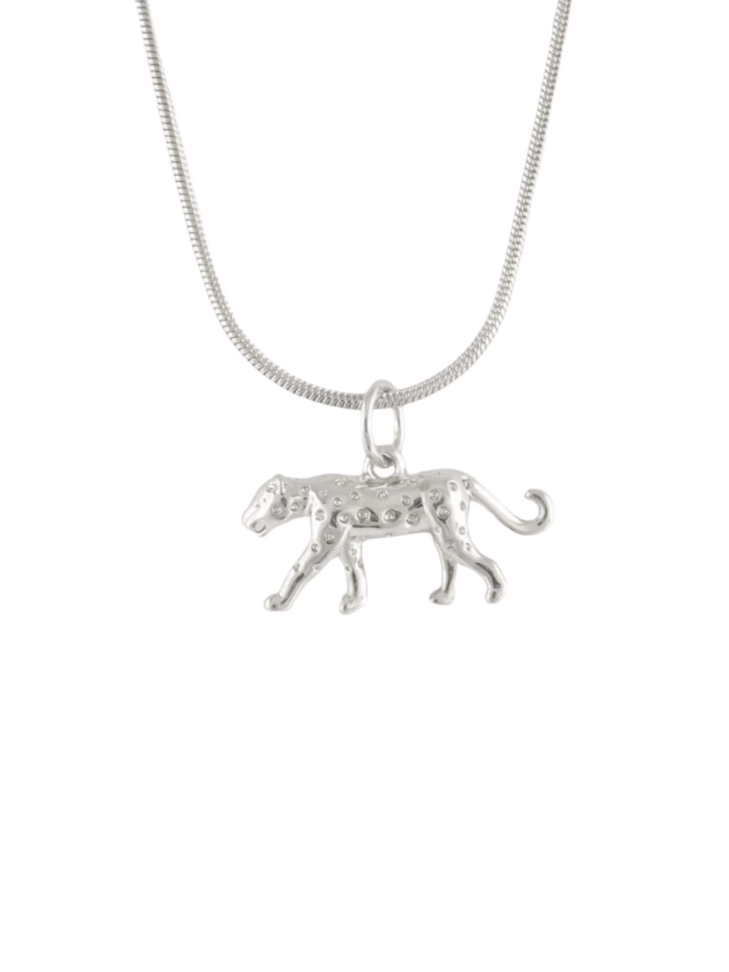 Fräulein Wunder - Colar 'Sara Leopard' em prata