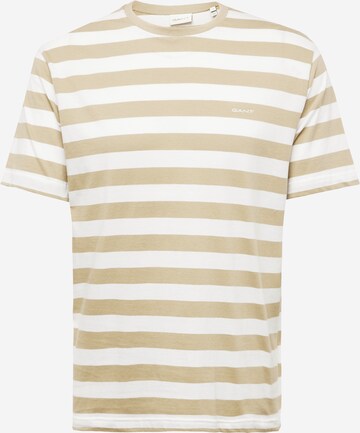 T-Shirt GANT en beige : devant