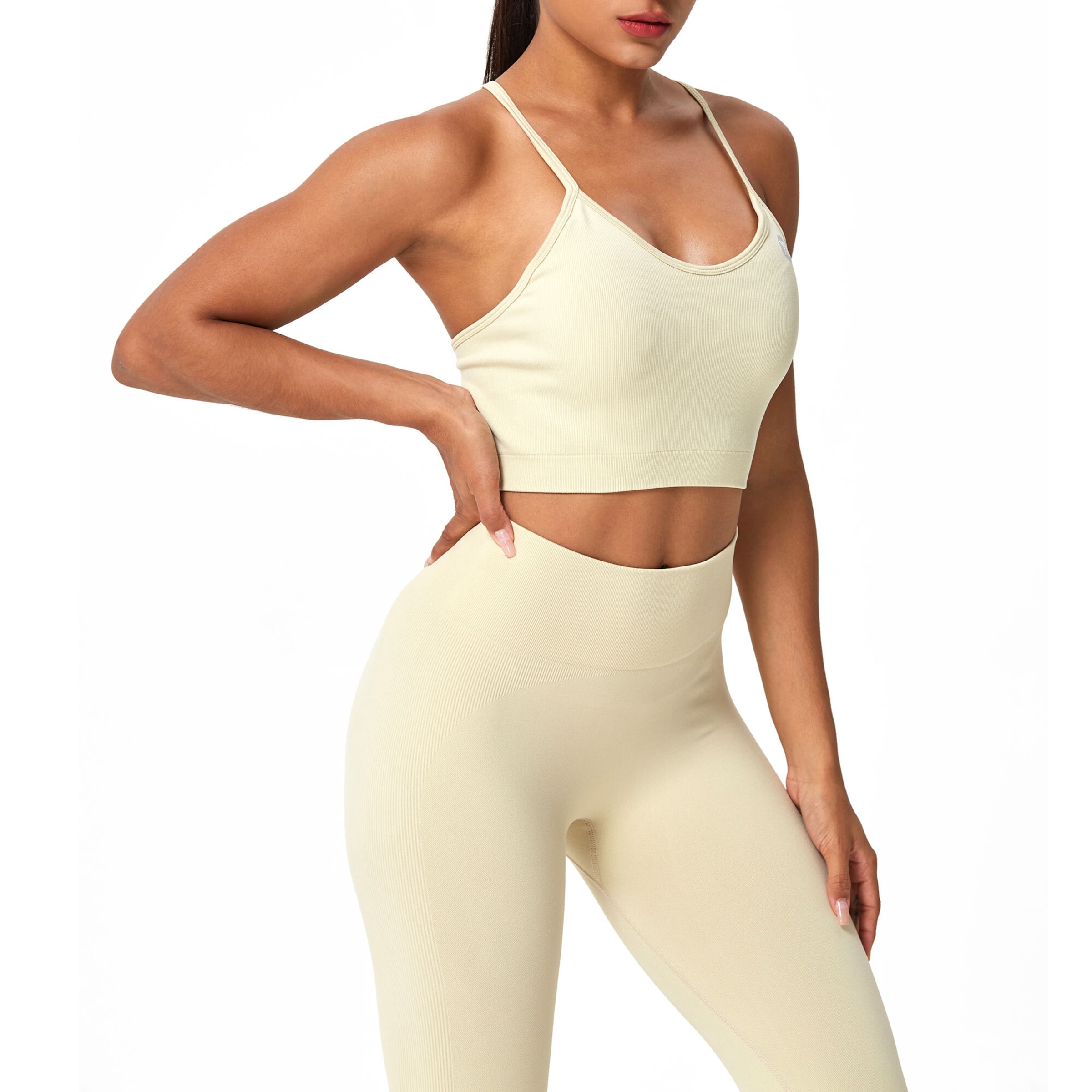 Slimfit Pantaloni sportivi 'Charm' di YEAZ in beige