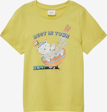 s.Oliver Shirt in Geel: voorkant