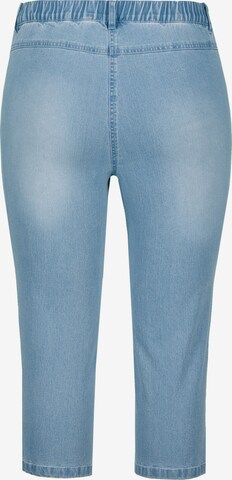 Coupe slim Jean Ulla Popken en bleu