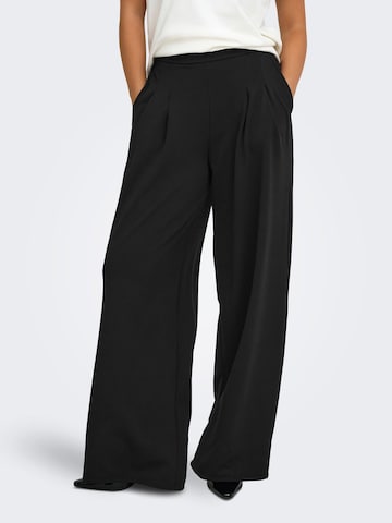 Wide Leg Pantalon 'ONLBANG' ONLY en noir : devant