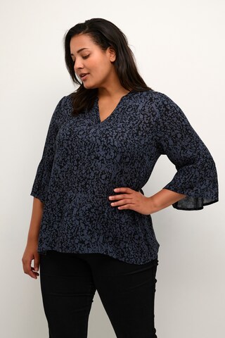 KAFFE CURVE Blouse 'Cedite' in Black: front