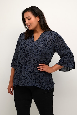 KAFFE CURVE Bluse 'Cedite' i sort: forside