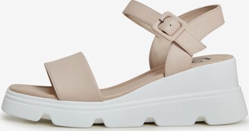 CESARE GASPARI Sandals in Beige: front