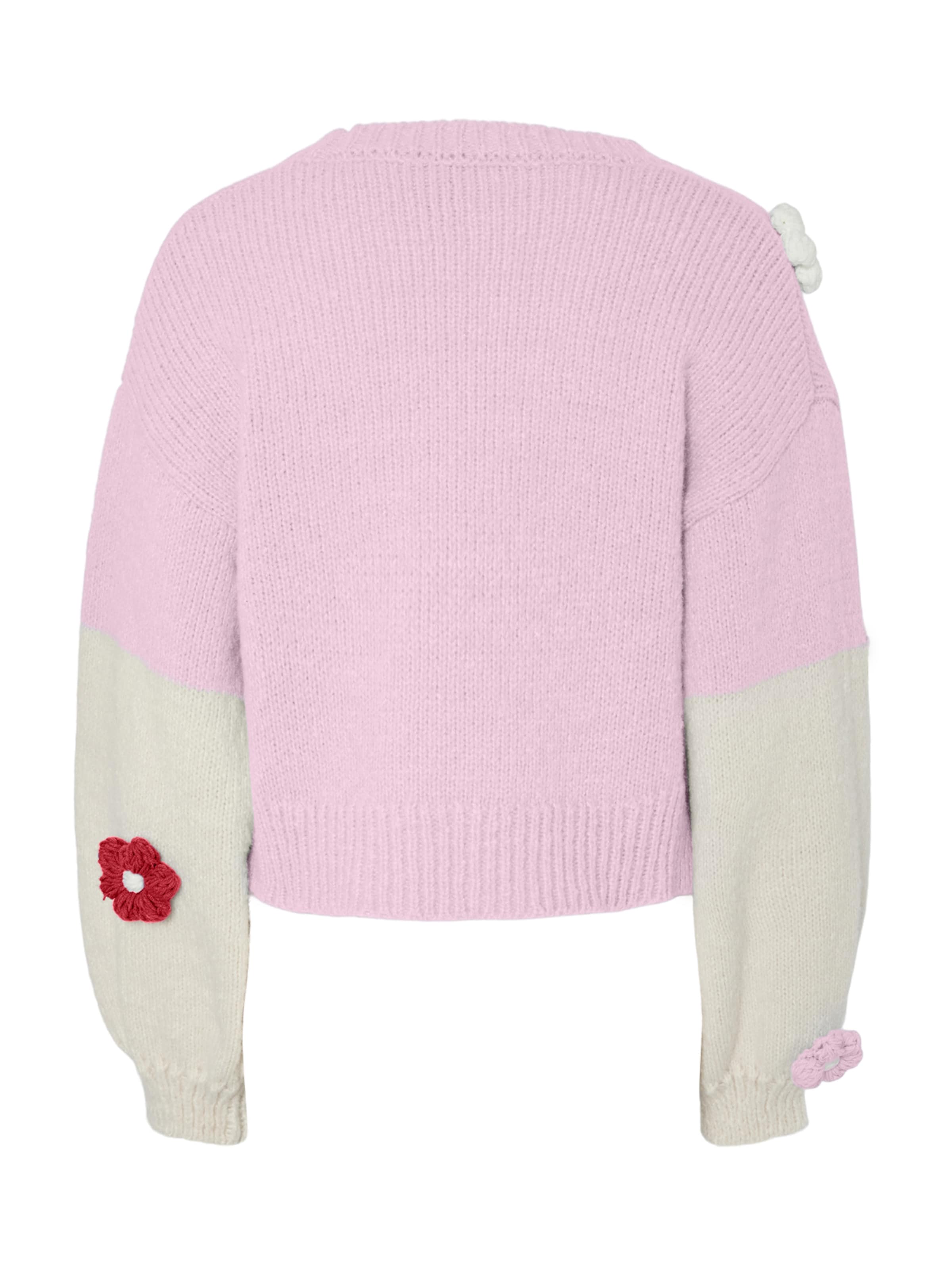 PIECES Knit Cardigan 'PCJENNER' in Pink